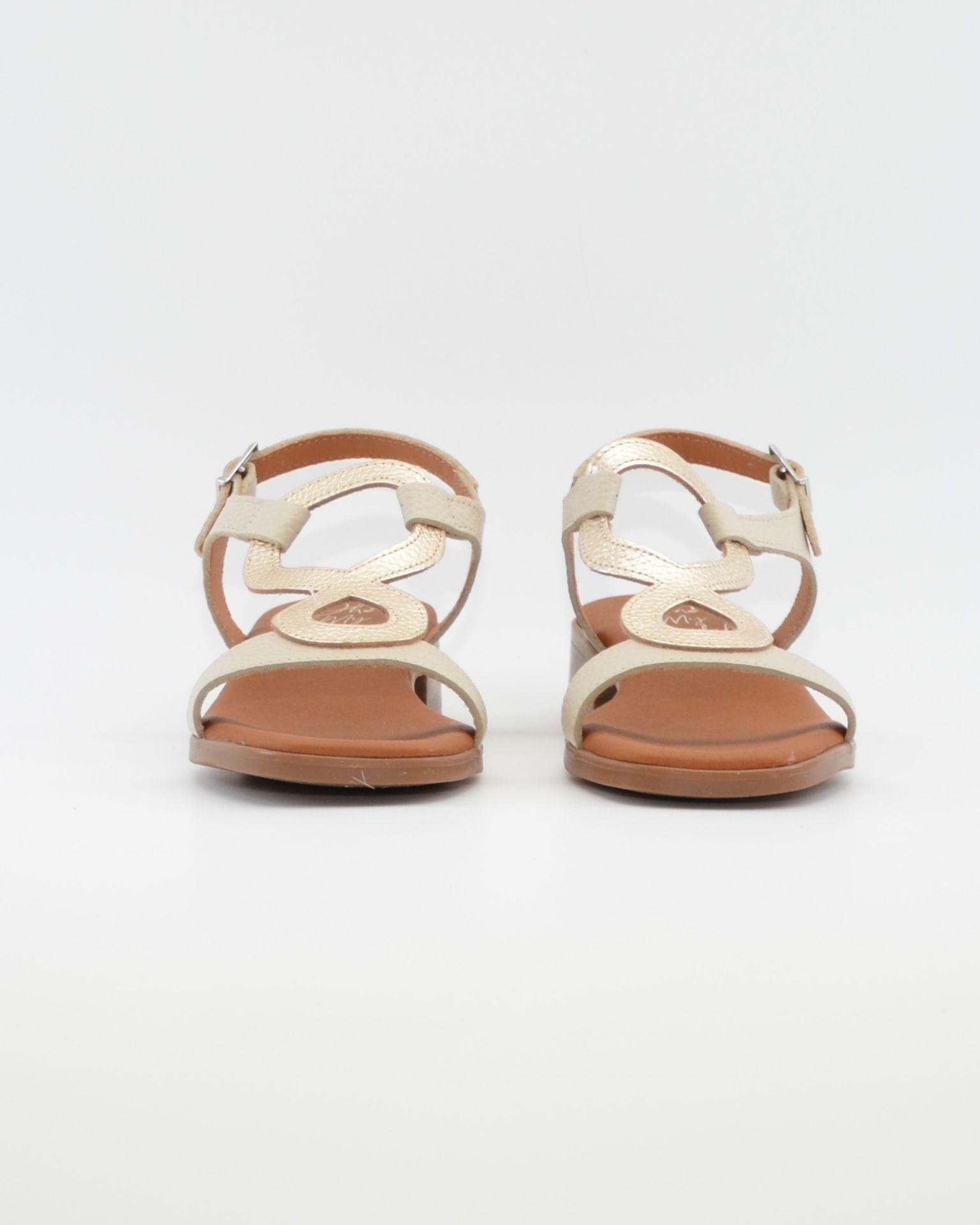 SANDALIA MUJER TACON BAJO COMBI HIELO PLANTA DE GEL OH MY SANDALS 5893