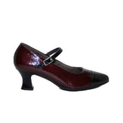 ZAPATO PULSERA CHAROL BURDEOS PUNTERA NEGRO 10851