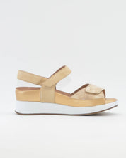 SANDALIA PLANTILLA EXTRAIBLE MUJER TRES VELCROS ANCHO ESPECIAL COLOR SAND PIE SANTO 260422
