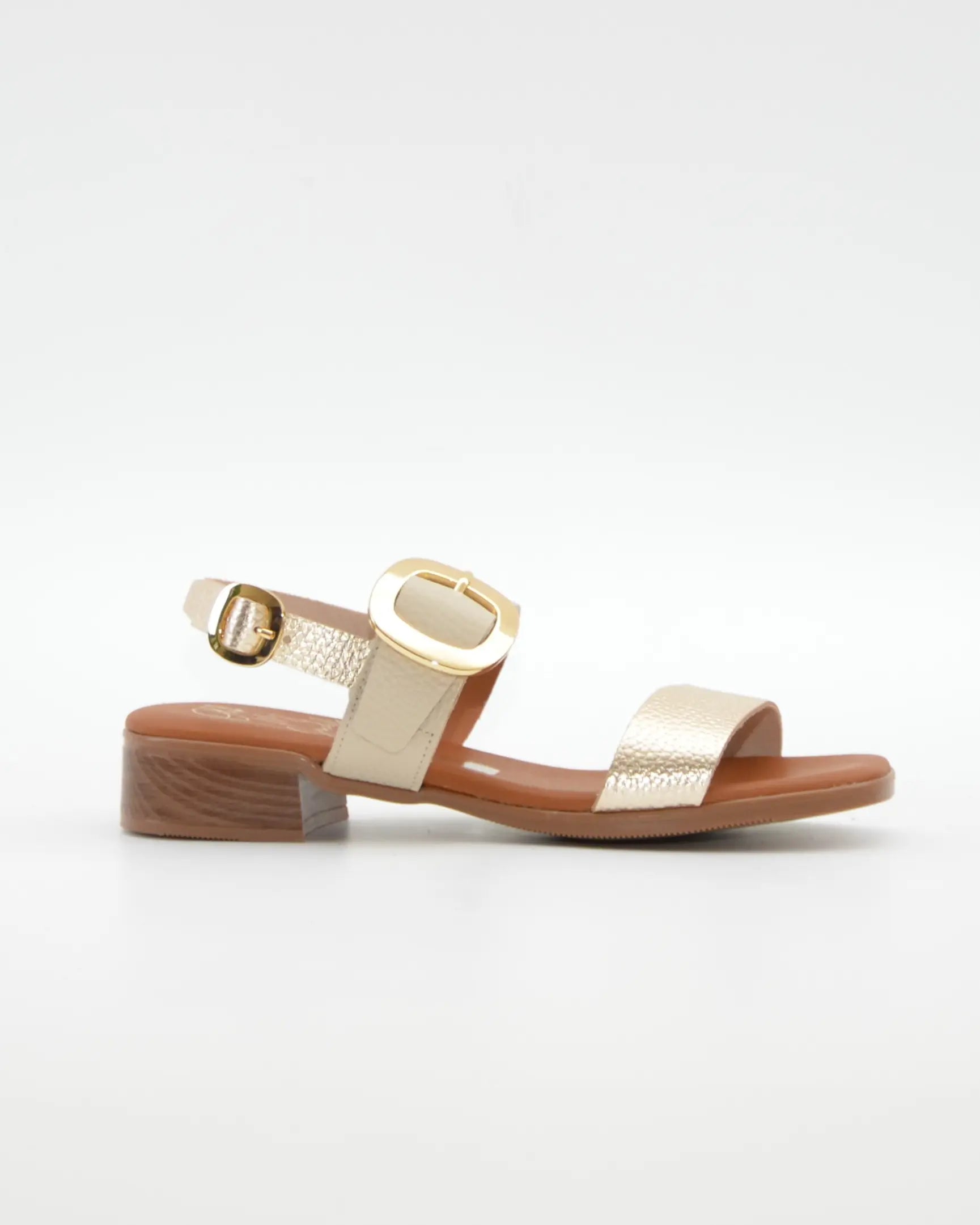 SANDALIA MUJER COMBI HIELO TACON BAJO PLANTA DE GEL OH MY SANDALS 5894