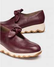 ZAPATOS CUÑA LAZO BURDEOS C7611
