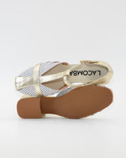 SANDALIA CANGREJERA MUJER COMBI ORO TOPOS LACOMBA LAVENDER