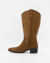 BOTA COWBOY MUJER SERRAJE CAMEL CON CREMALLERA CARMELA 164381