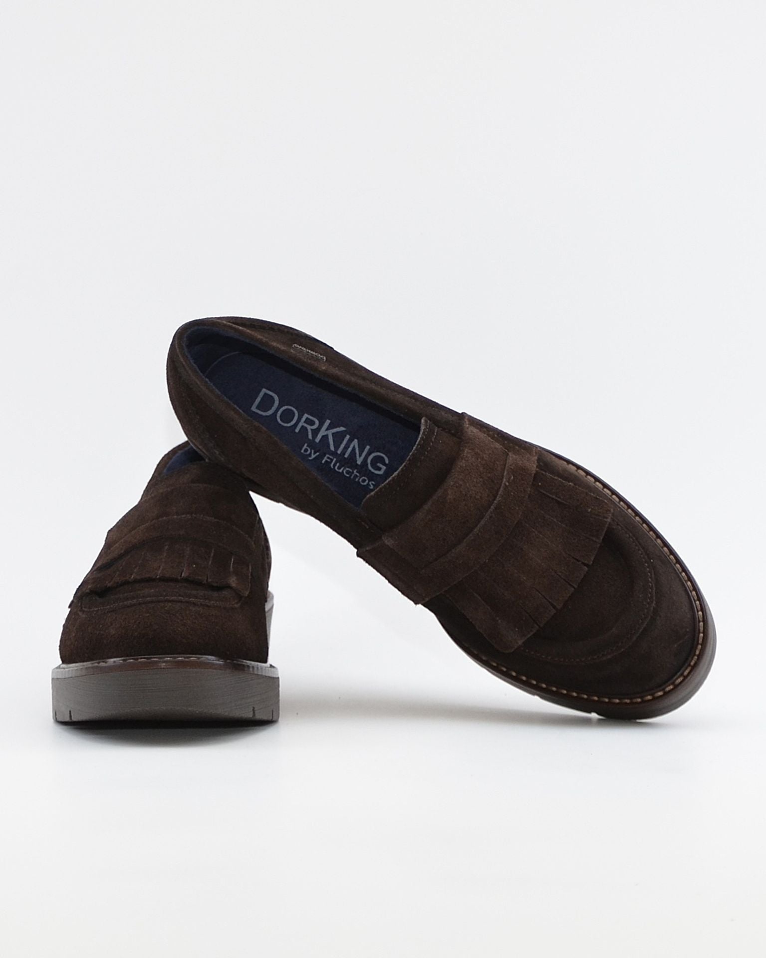 ZAPATO MOCASIN MUJER FLECHOS SERRAJE MARRÓN CHOCOLATE DORKING by FLUCHOS D9782 ÉBANO