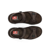 SANDALIA HOMBRE FLUCHOS PIEL MARRÓN CIERRE CON VELCRO AZORES F2197