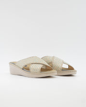 ZAPATILLAS DE CASA MUJER CRUZADA CON CUÑA COLOR MULTI ANCHO ESPECIAL Y PLANTILLA EXTRAIBLE 4035 A