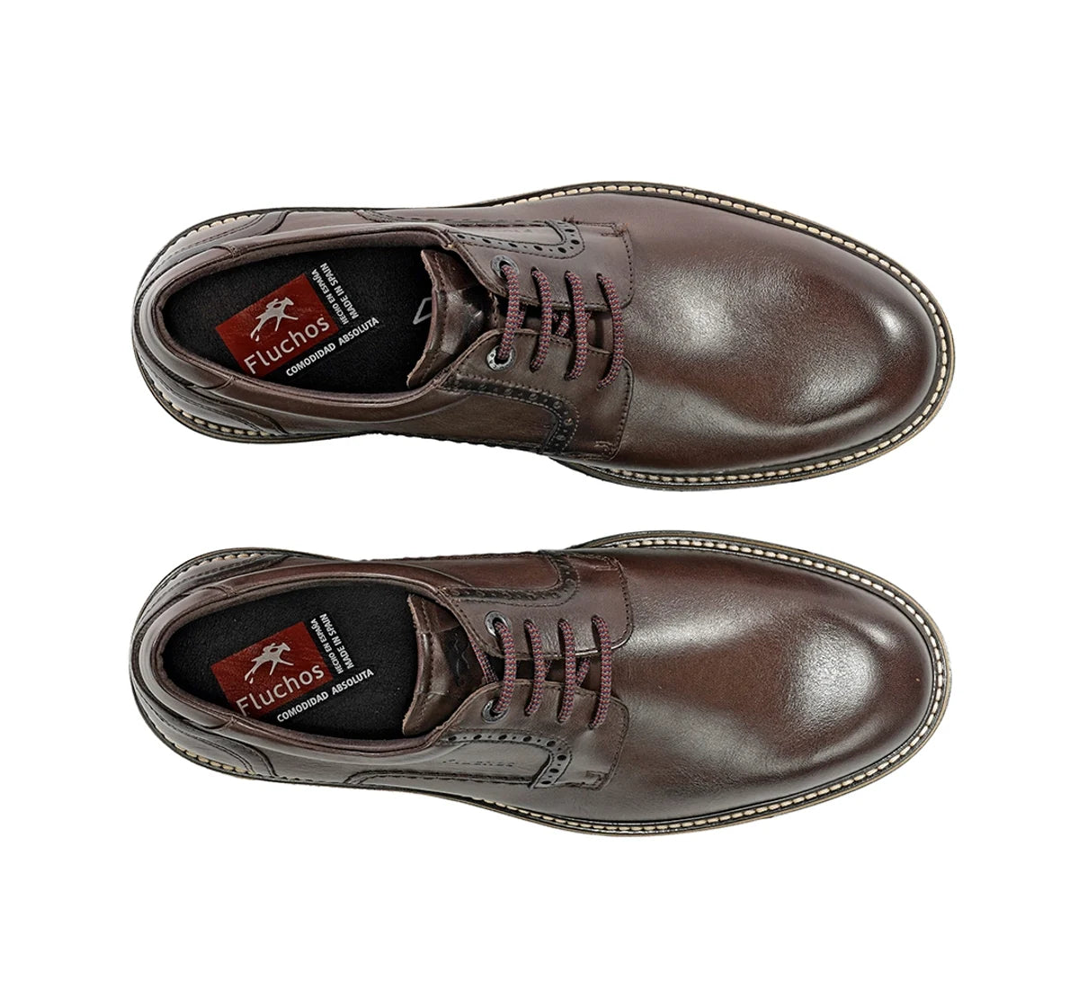 ZAPATO CASUAL HOMBRE CORDON FLUCHOS COLOR MARRON BUGGY F2319 HABANA CAFÉ
