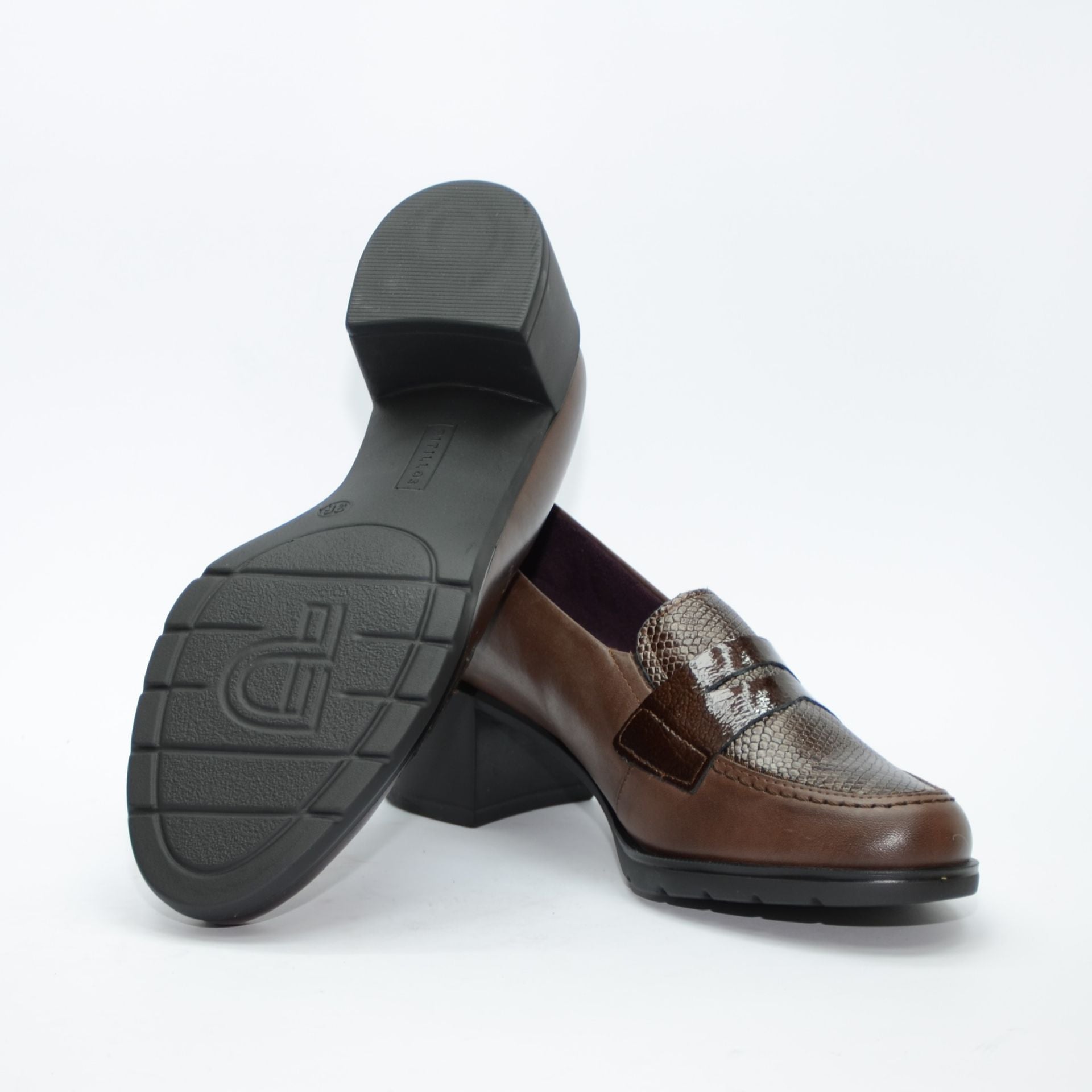 MOCASIN TACON MEDIO MARRON 10740