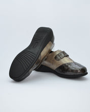 ZAPATO MUJER ANCHO ESPECIAL PLANTILLA EXTRAIBLE CHAROL GRIS