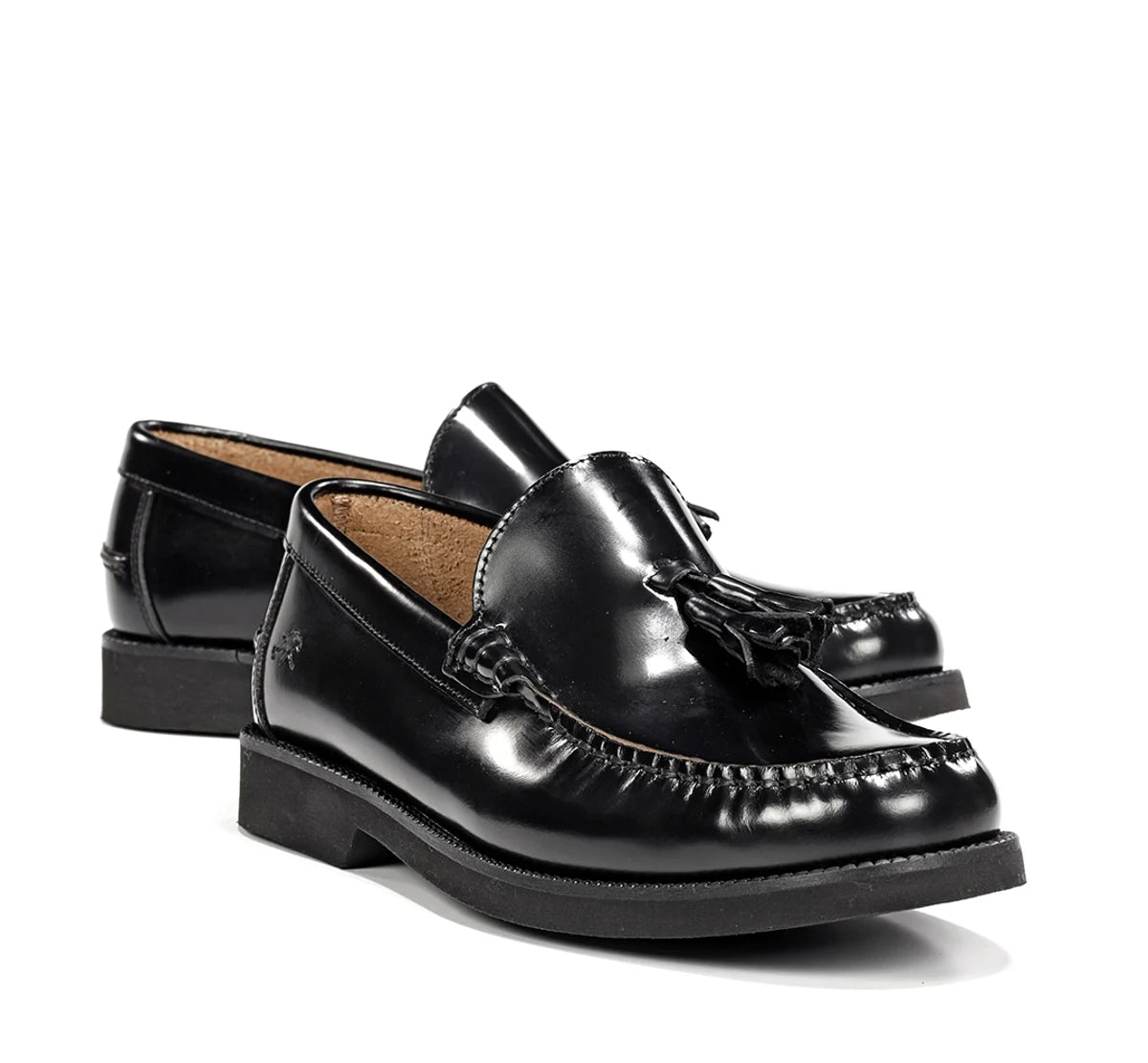 ZAPATO MOCASIN HOMBRE CON BORLAS COLOR NEGRO FLUCHOS STAMFORD F0049