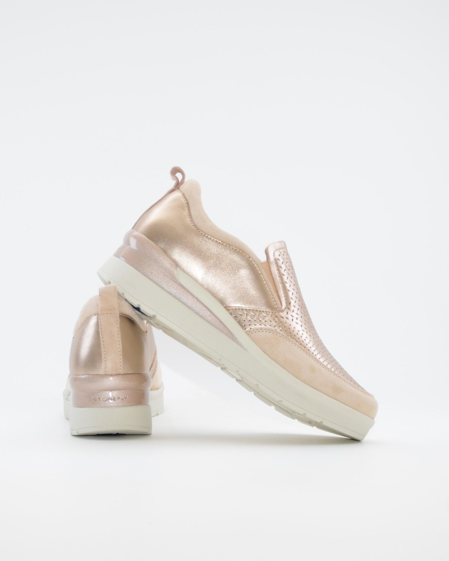 DEPORTIVO STONEFLY MUJER SLIP ON METALIZADO ORO PLANTILLA EXTRAHIBLE