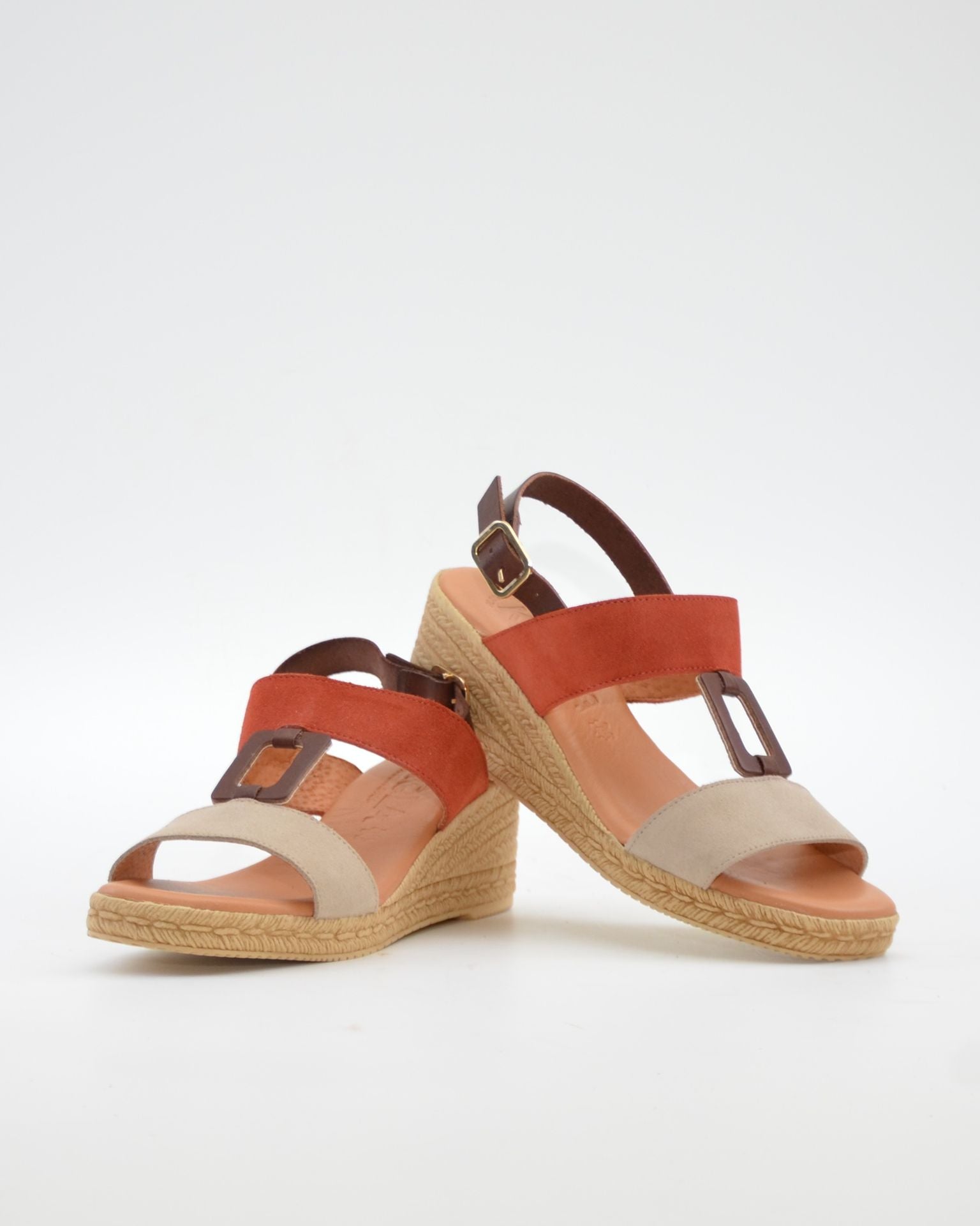 SANDALIA CUÑA MUJER BICOLOR KAOLA 1121 COMBI NORDICK