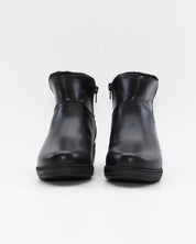 BOTINES DE MUJER CON CUÑA BAJA COLOR NEGRO GIORDA 27681