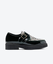 ZAPATO MUJER HEBILLA CHAROL VERDE ANIMAL PRINT LACOMBA CROSSANDRA