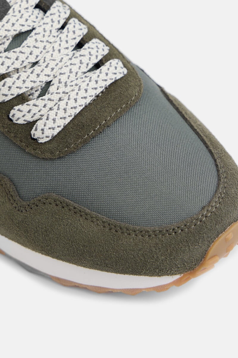 SNEAKERS HOMBRE SILBON AZUL VERDE RETRO RUNNING