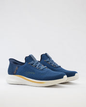 SNEAKERS HOMBRE SKECHERS AZUL 21810 BLU ELASTICOS SLIP-INS