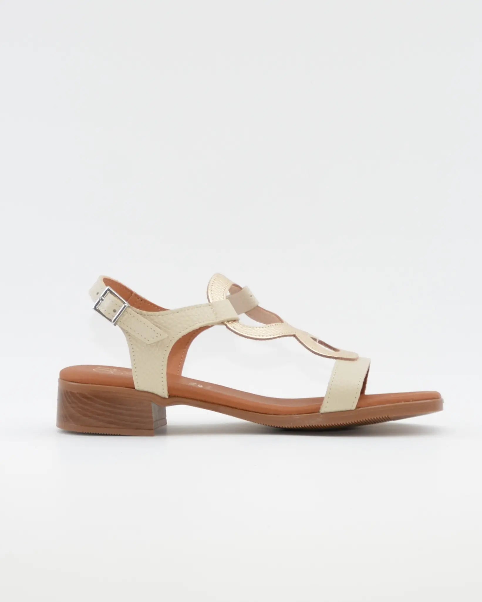 SANDALIA MUJER TACON BAJO COMBI HIELO PLANTA DE GEL OH MY SANDALS 5893
