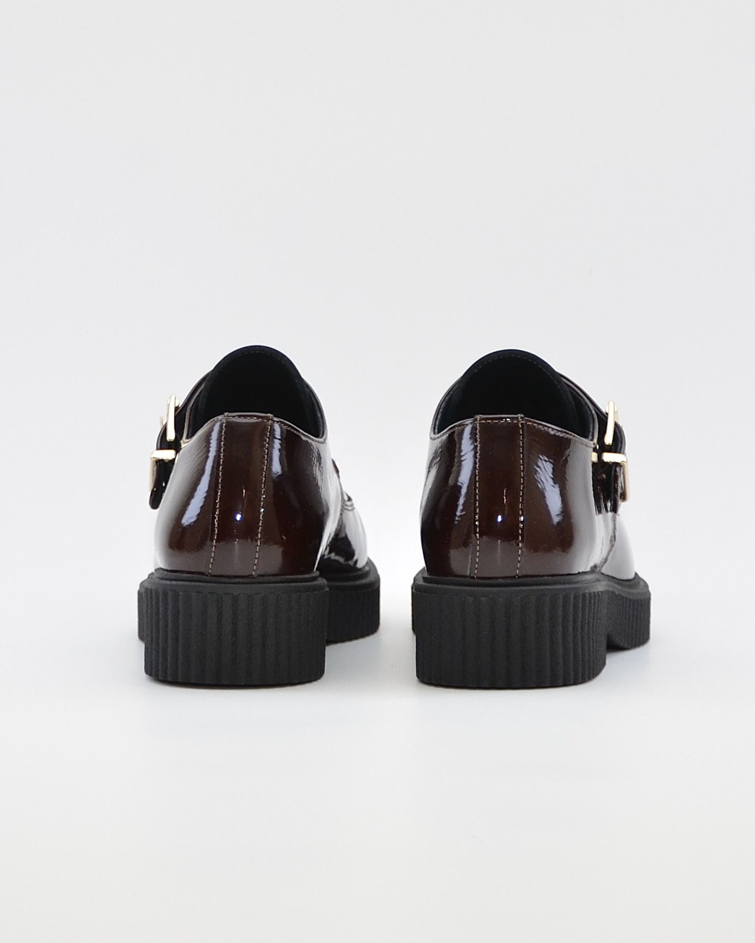 ZAPATO MUJER HEBILLA CHAROL MARRON CHOCOLATE LACOMBA GAURA CHOC