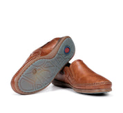 ZAPATO MOCASION FLUCHOS COLOR CUERO CON ELÁSTICOS MARINER 9883