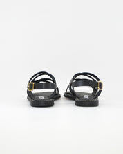 SANDALIA MUJER PLANA PIEL COLOR NEGRO TACHAS LACOMBA BOUGAIN