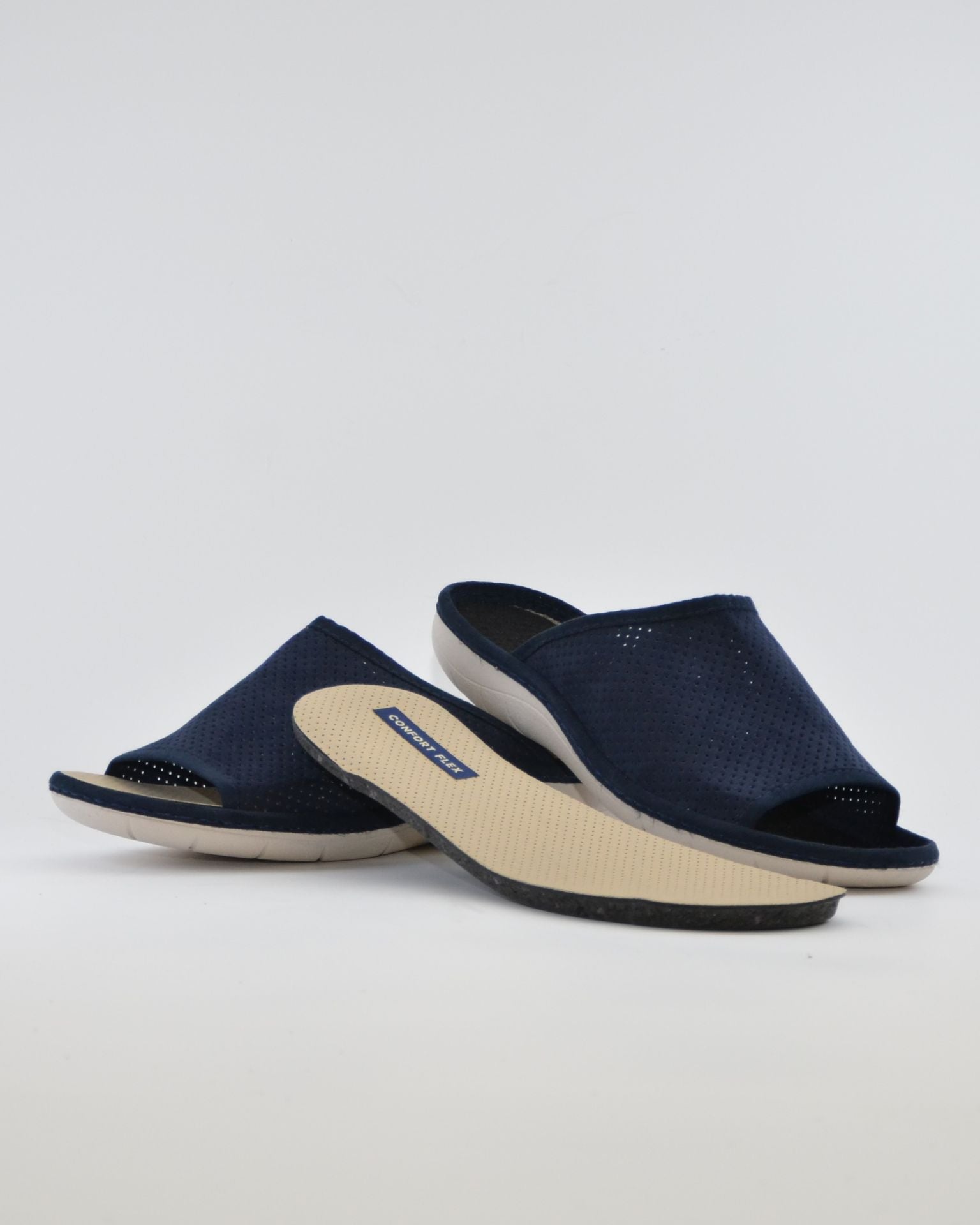 ZAPATILLA CASA HOMBRE CON PLANTILLA EXTRAIBLE COLOR AZUL MARINO  J.ORTEGA 5022