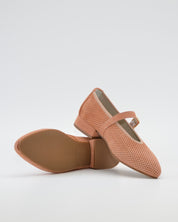 MERCEDITAS DE PIEL COLOR SALMON CON CORREA Y HEBILLA LACOMBA BLOSSOM