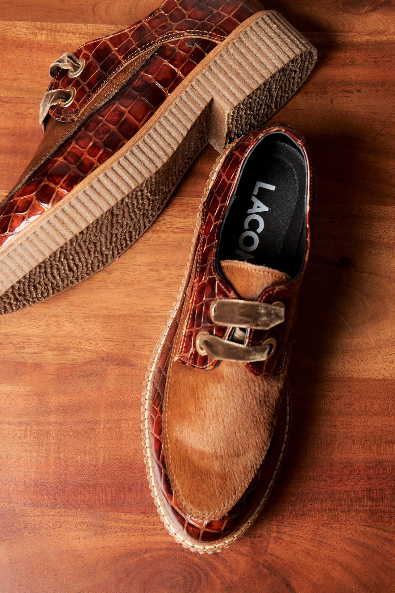 ZAPATO MUJER CORDON COCO CUERO POTRO CUERO LACOMBA MANDEVILLA