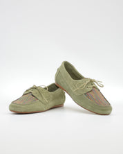 MOCASIN NAUTICO MUJER SERRAJE VERDE LACOMBA GARDENIA