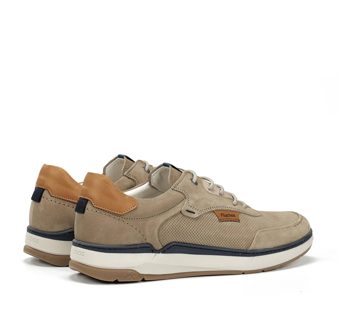 ZAPATO CASUAL HOMBRE FLUCHOS COLOR TAUPE CON CORDON JEFF F2210 MARMOTA