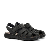 SANDALIA HOMBRE CERRADA COLOR NEGRO CIERRE DE VELCRO FLUCHOS AZORES F2198