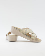 ZAPATILLAS DE CASA MUJER CRUZADA CON CUÑA COLOR MULTI ANCHO ESPECIAL Y PLANTILLA EXTRAIBLE 4035 A