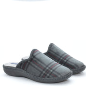 ZAPATILLAS DE CASA HOMBRE CUADROS GRIS