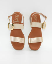 SANDALIA MUJER COMBI HIELO TACON BAJO PLANTA DE GEL OH MY SANDALS 5894