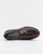 ZAPATO MOCASIN MUJER CHAROL COCO MARRON PLANTILLA EXTRAIBLE PITILLOS 10770