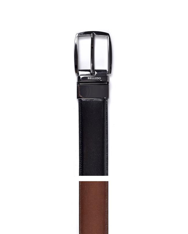 CINTURON DE PIEL REVERSIBLE CUERO NEGRO