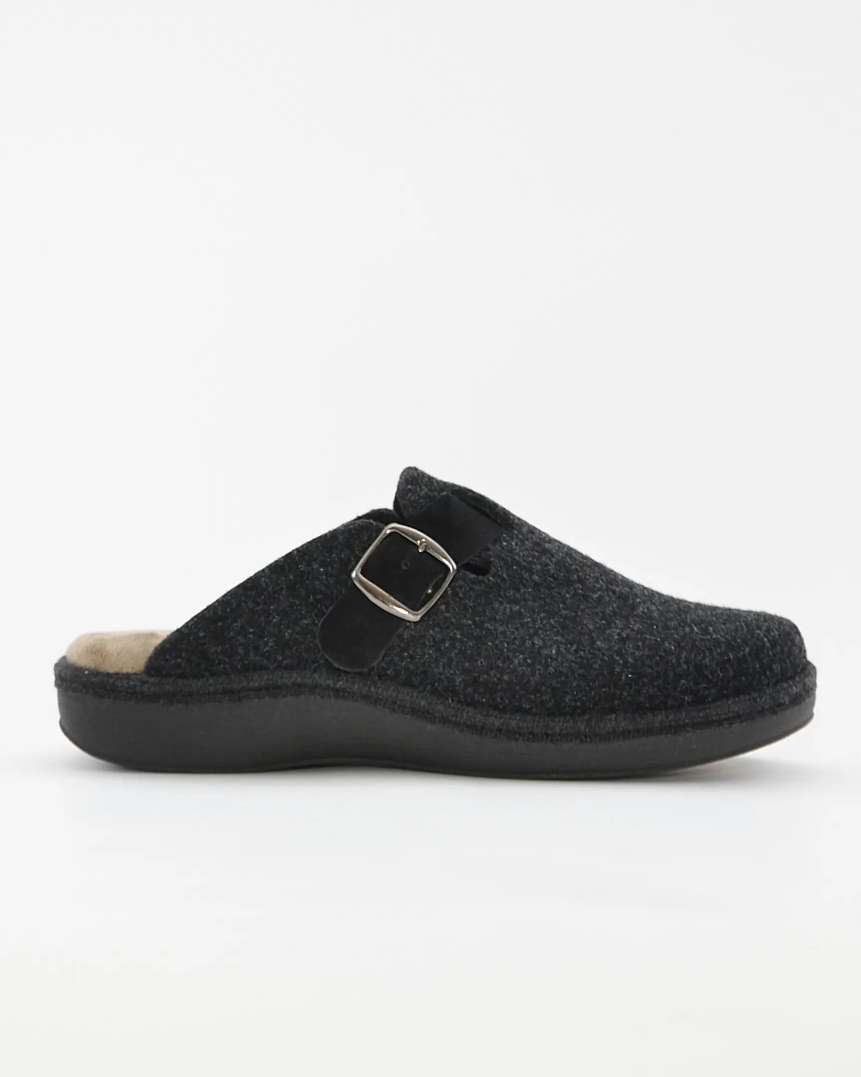 ZAPATILLAS DE CASA HOMBRE CON HEBILLA SALVI 41L-000 ELFO NEGRO