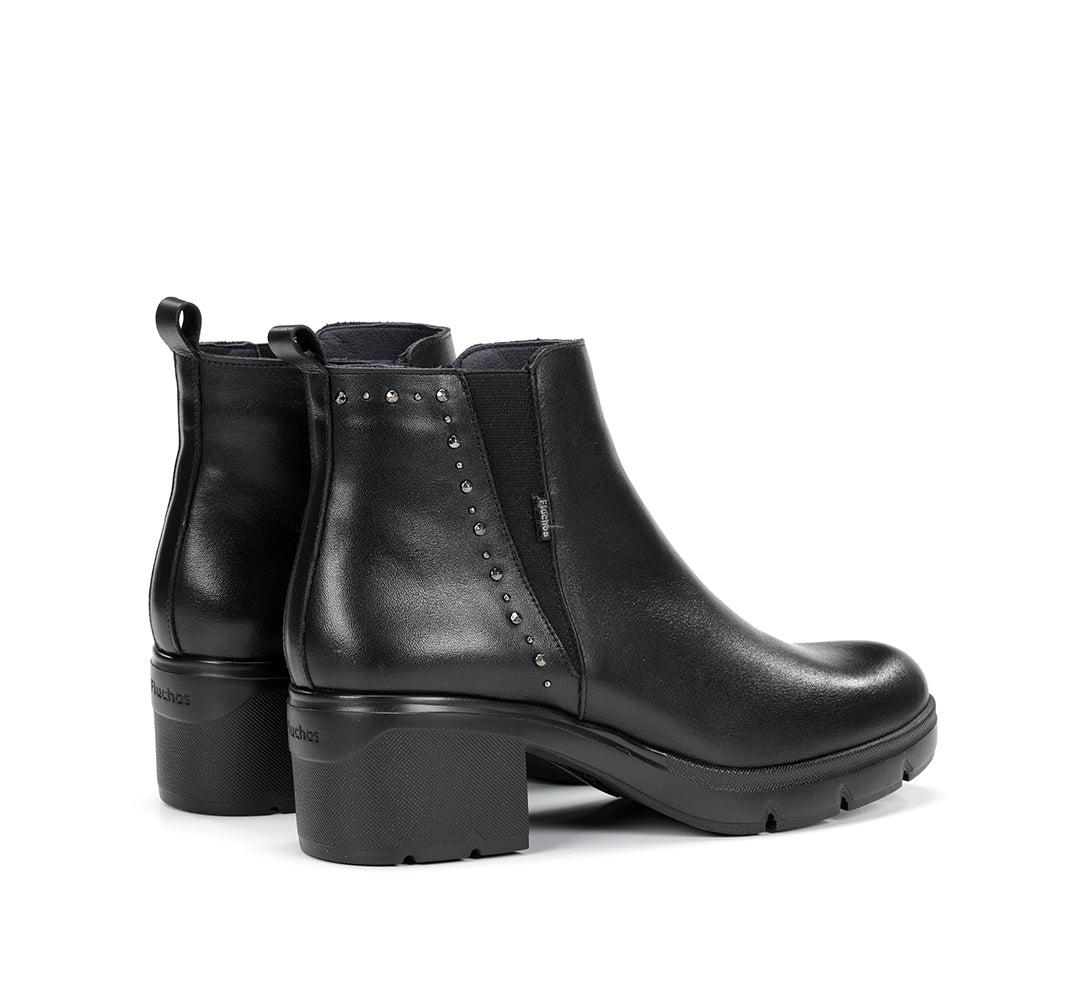 BOTIN NEGRO ELASTICOS TACHAS F2109 FUGAZ