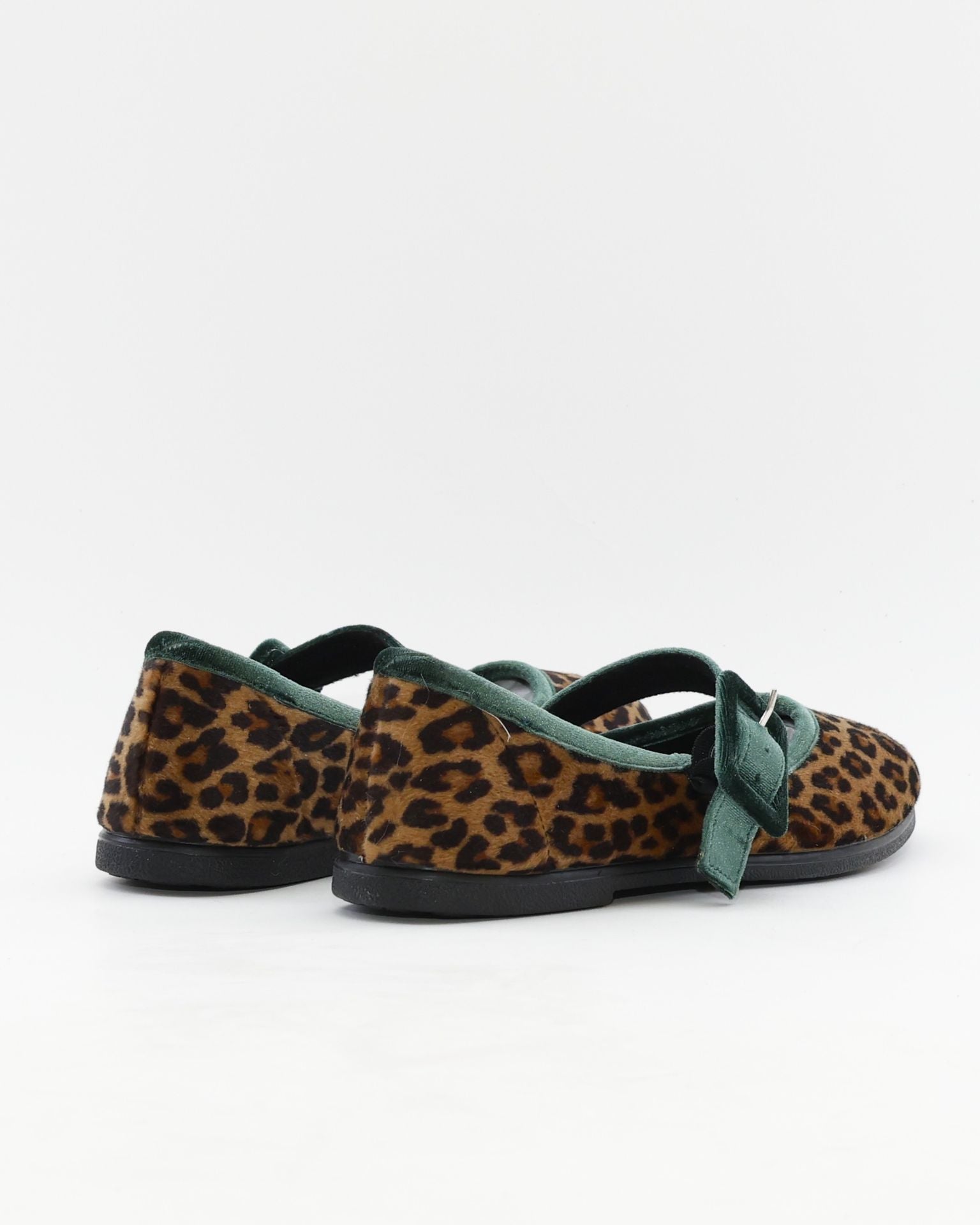 BAILARINAS DE TERCIOPELO LEOPARDO CON VERDE RANIA 25