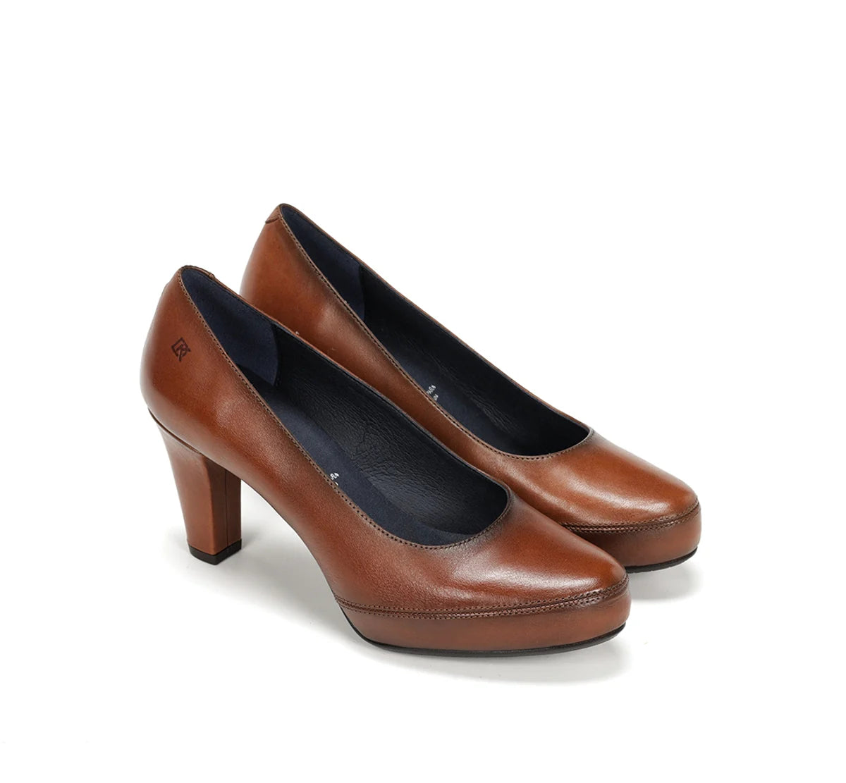 ZAPATO SALON PLATAFORMA COLOR CUERO