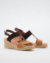 SANDALIA CUÑA MUJER BICOLOR KAOLA 1121
