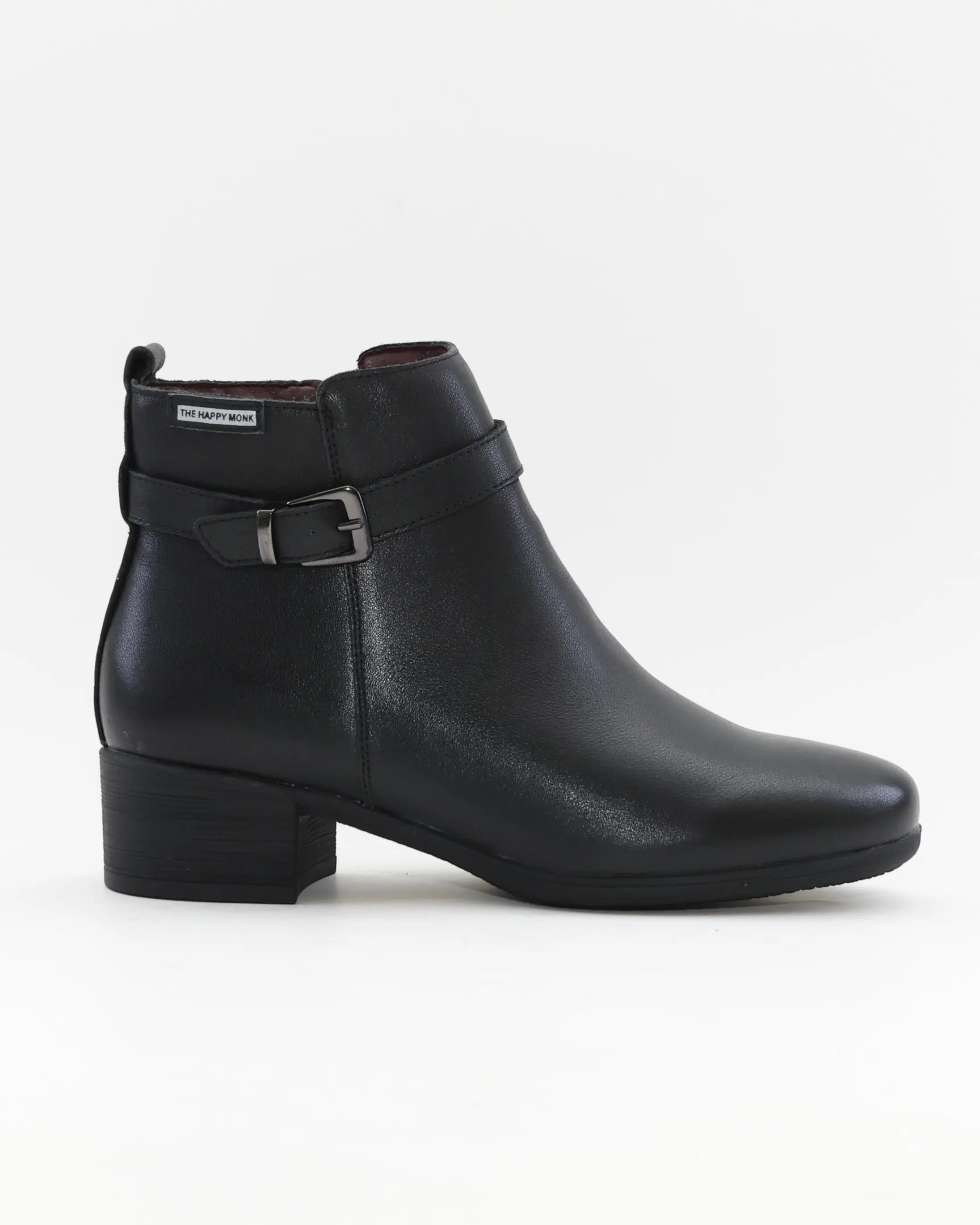 BOTIN TACON BAJO MUJER COLOR NEGRO THE HAPPY MONK SACRA 003