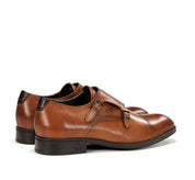 ZAPATO HOMBRE MONKTRAP DOS HEBILLAS COLOR CUERO F1838 ASGARD