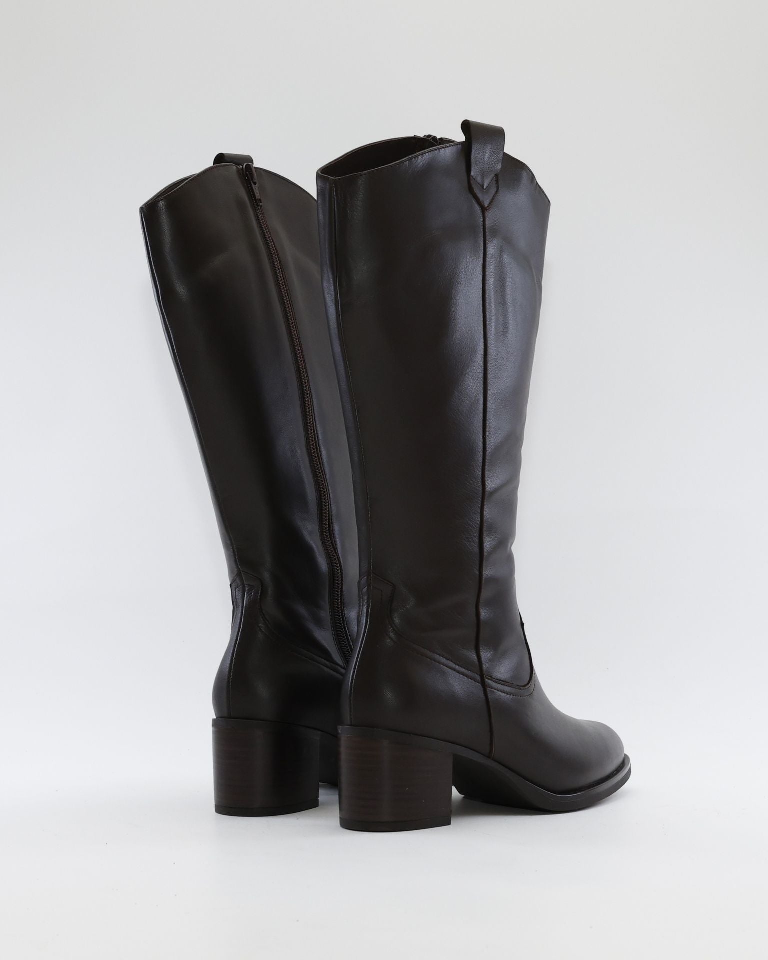 BOTA ALTA MUJER ANCHO ESPECIAL DE GEMELO ANCHO PIESANTO 235461 XL NATUR CAOBA
