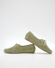 MOCASIN NAUTICO MUJER SERRAJE VERDE LACOMBA GARDENIA