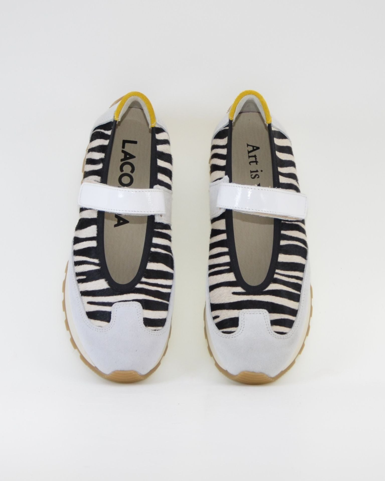 DEPORTIVO MARY JANE COMBI BLANCO ANIMAL PRINT LACOMBA YARROW PLANTILLA EXTRAIBLE
