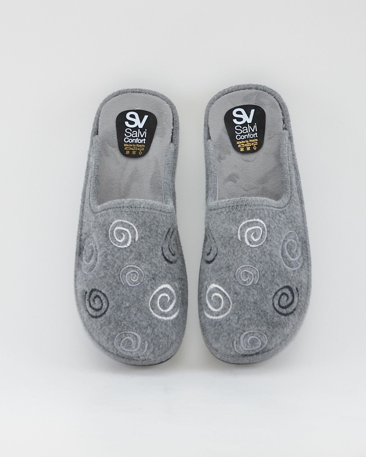 ZAPATILLA CASA MUJER SALVI 01L-000 BUCLE GRIS