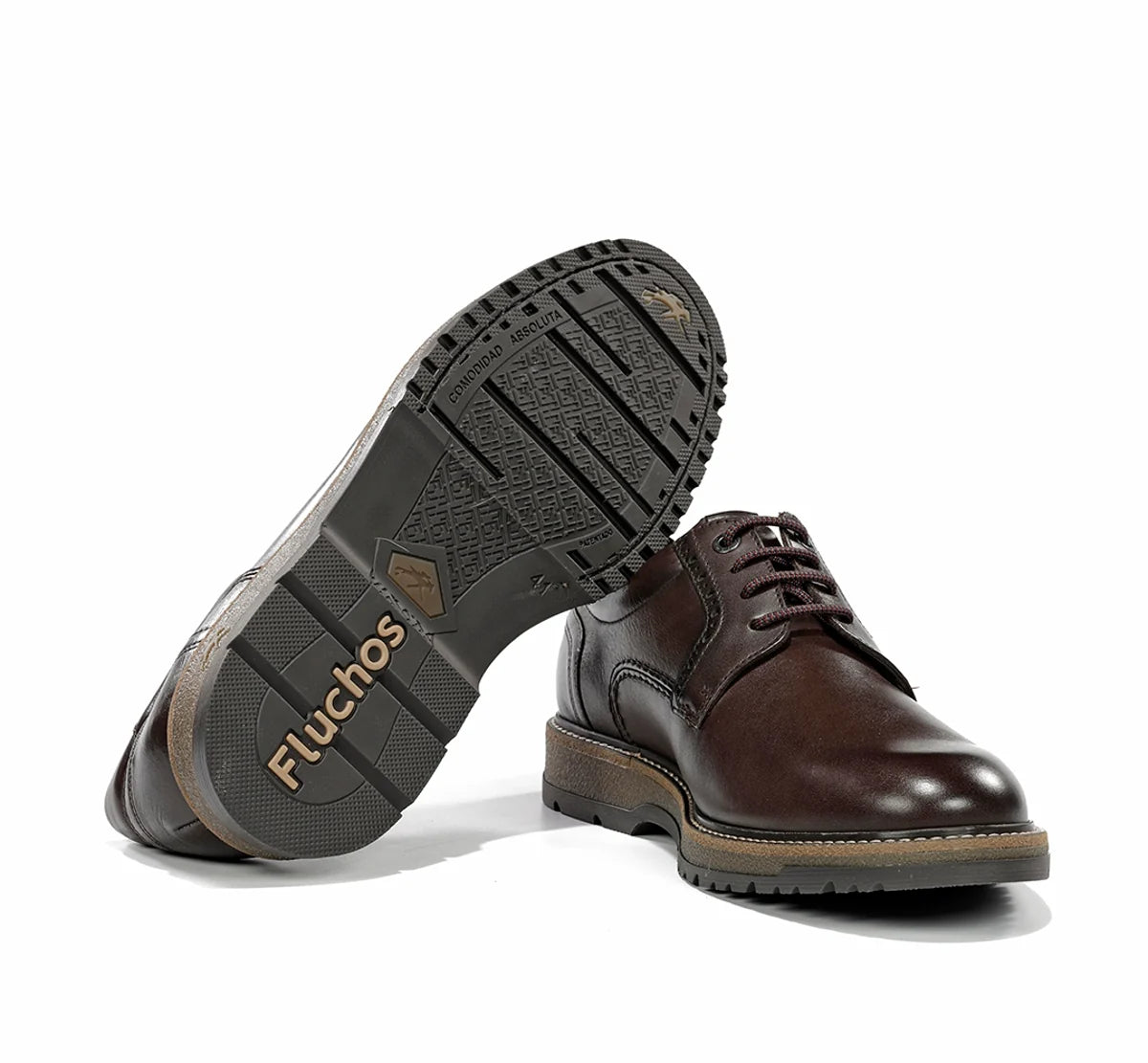 ZAPATO CASUAL HOMBRE CORDON FLUCHOS COLOR MARRON BUGGY F2319 HABANA CAFÉ
