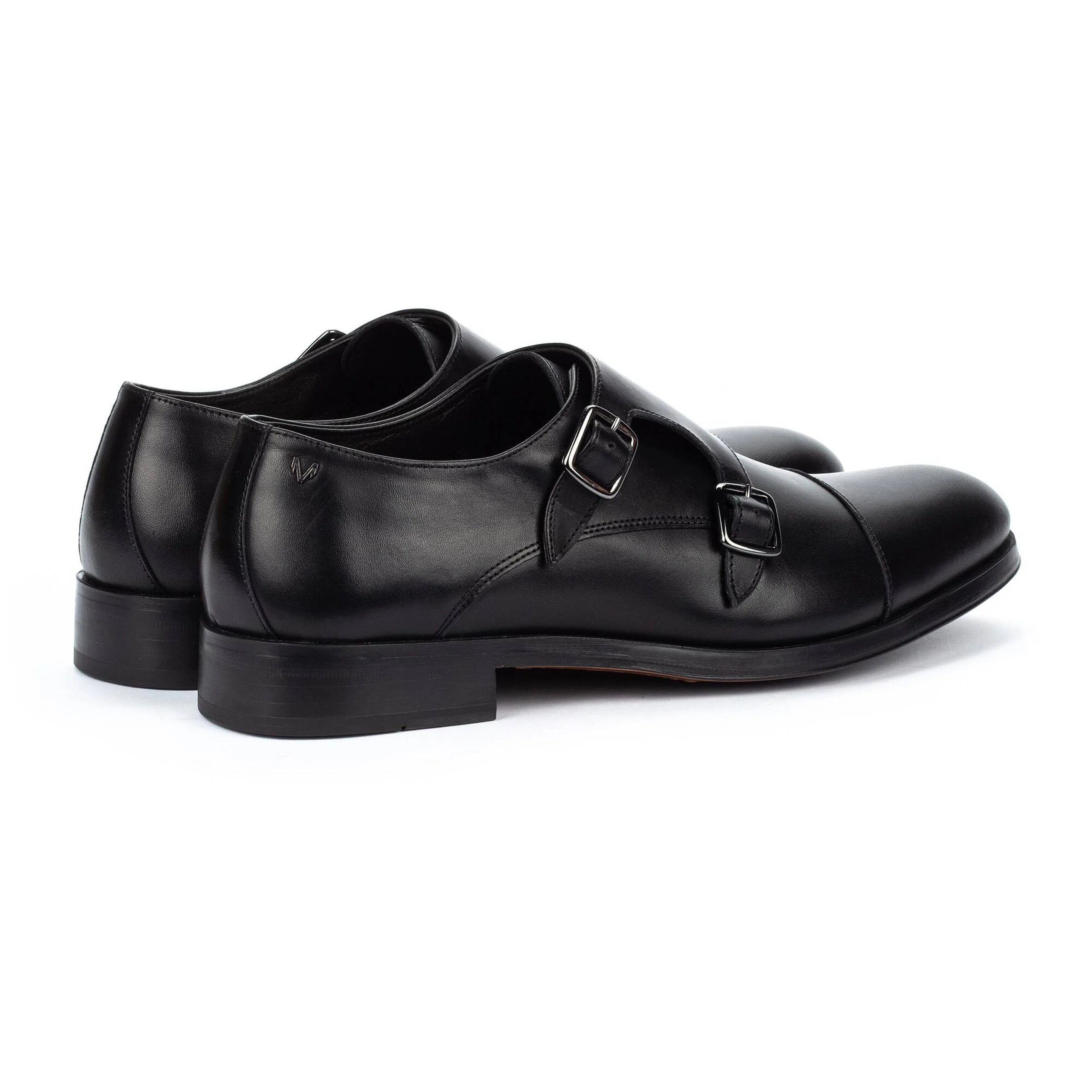 ZAPATOS HOMBRE DOS HEBILLAS ESTILO MONK COLOR NEGRO EMPIRE 1492-2632PYM