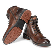 BOTIN CORDON Y CREMALLERA MARRON F1342 TERRY H.CAMEL
