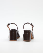 ZAPATO SALON DESTALONADO TACON CUADRADO COLOR MARRON DANIELA V. 2315CD MORO